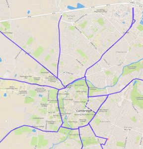 Main bus routes into city